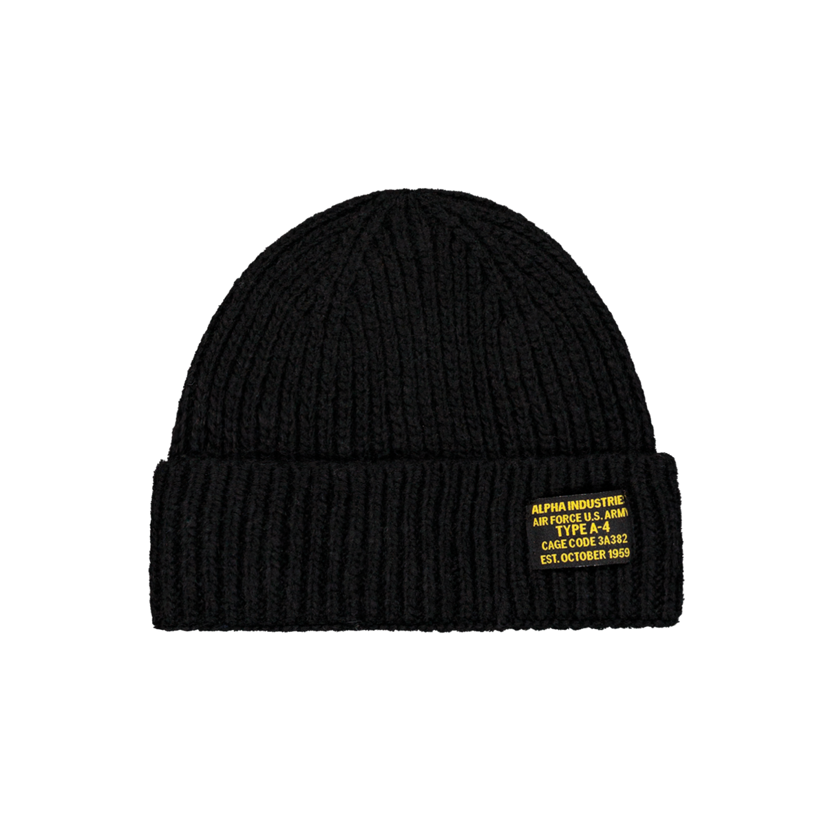 ALPHA INDUSTRIES - A-4 Watch Vintage Beanie Black