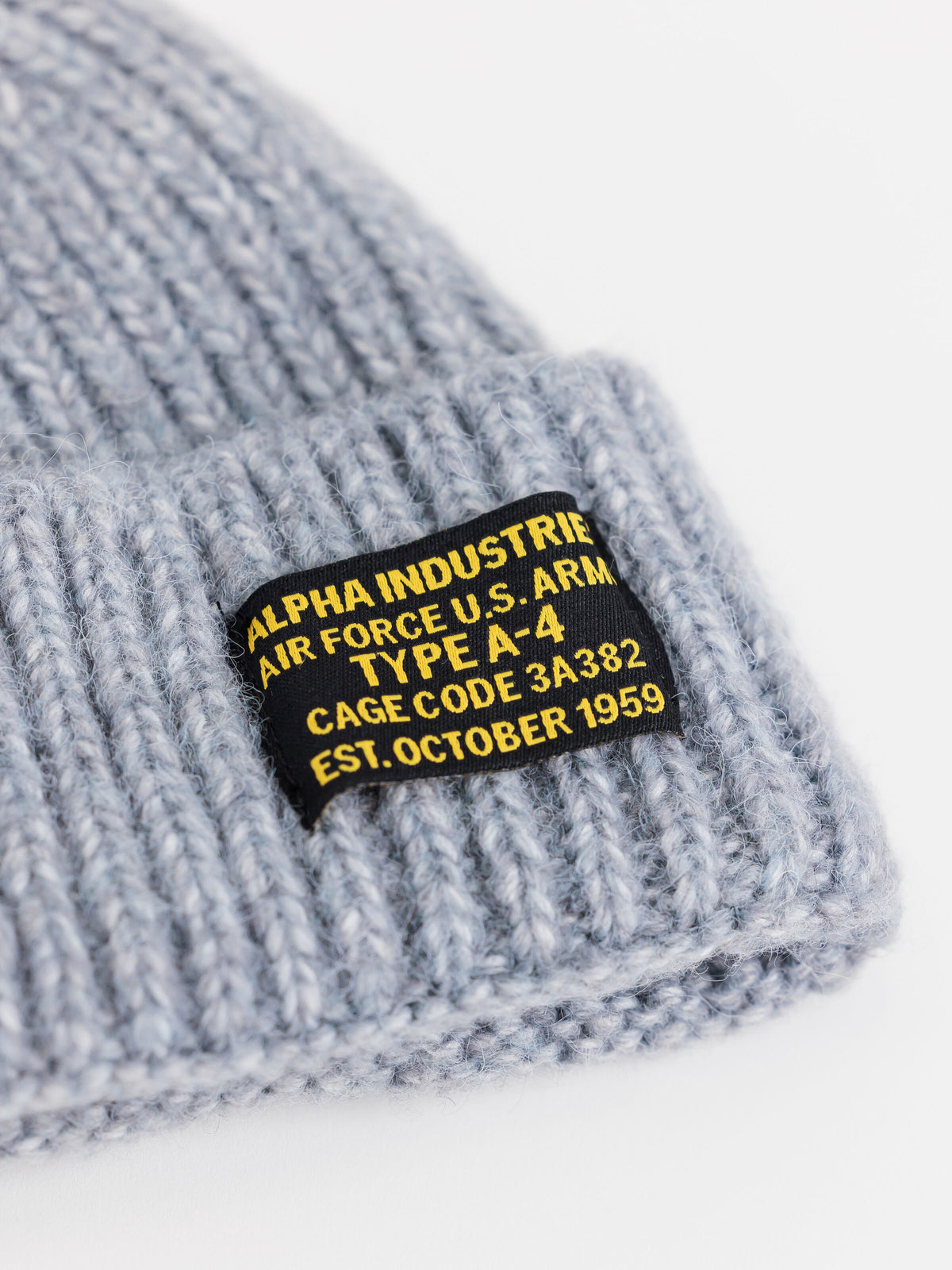 ALPHA INDUSTRIES - A-4 Watch Vintage Beanie Silver
