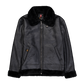ALPHA INDUSTRIES - B-3 Faux Leather Bomber Jacket Black