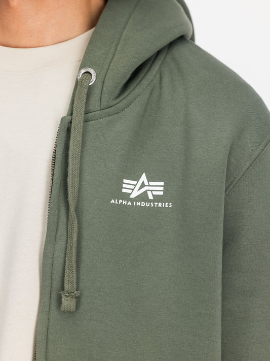 ALPHA INDUSTRIES - Basic Zip Hoodie Dark Olive