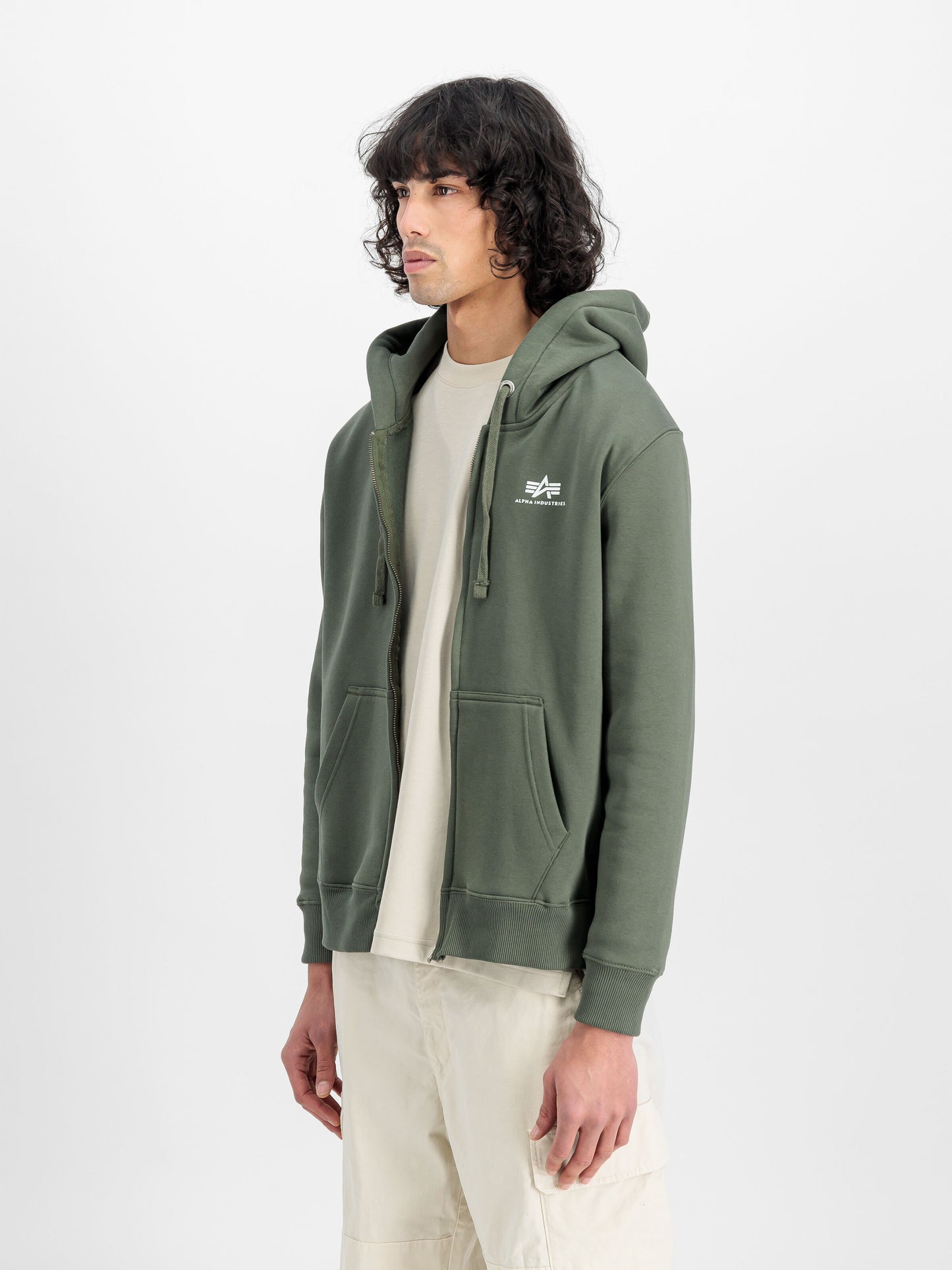 ALPHA INDUSTRIES - Basic Zip Hoodie Dark Olive