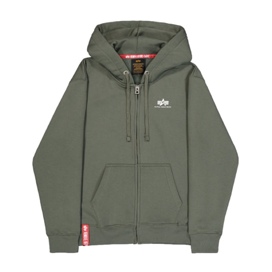 ALPHA INDUSTRIES - Basic Zip Hoodie Dark Olive