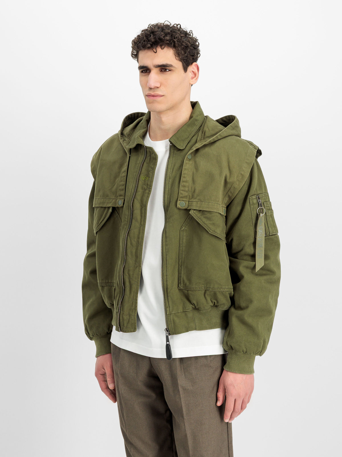ALPHA INDUSTRIES - CWU-45/P D-Tec Hood Bomber Jacket