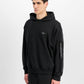 ALPHA INDUSTRIES - Dye To Match Mid Logo Hoodie Black