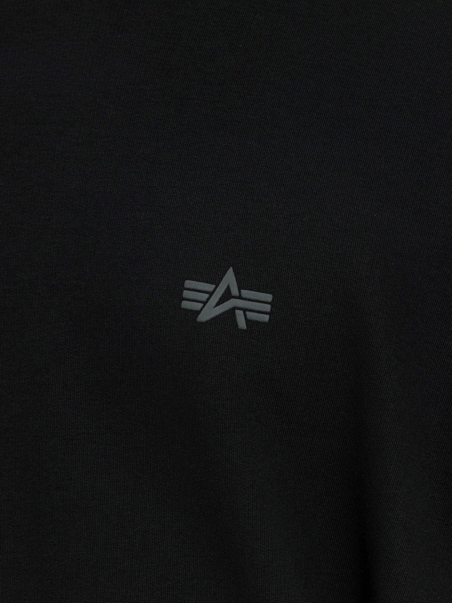 ALPHA INDUSTRIES - Dye To Match Mid Logo Hoodie Black