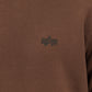 ALPHA INDUSTRIES - Dye To Match Mid Logo Sweater Brown
