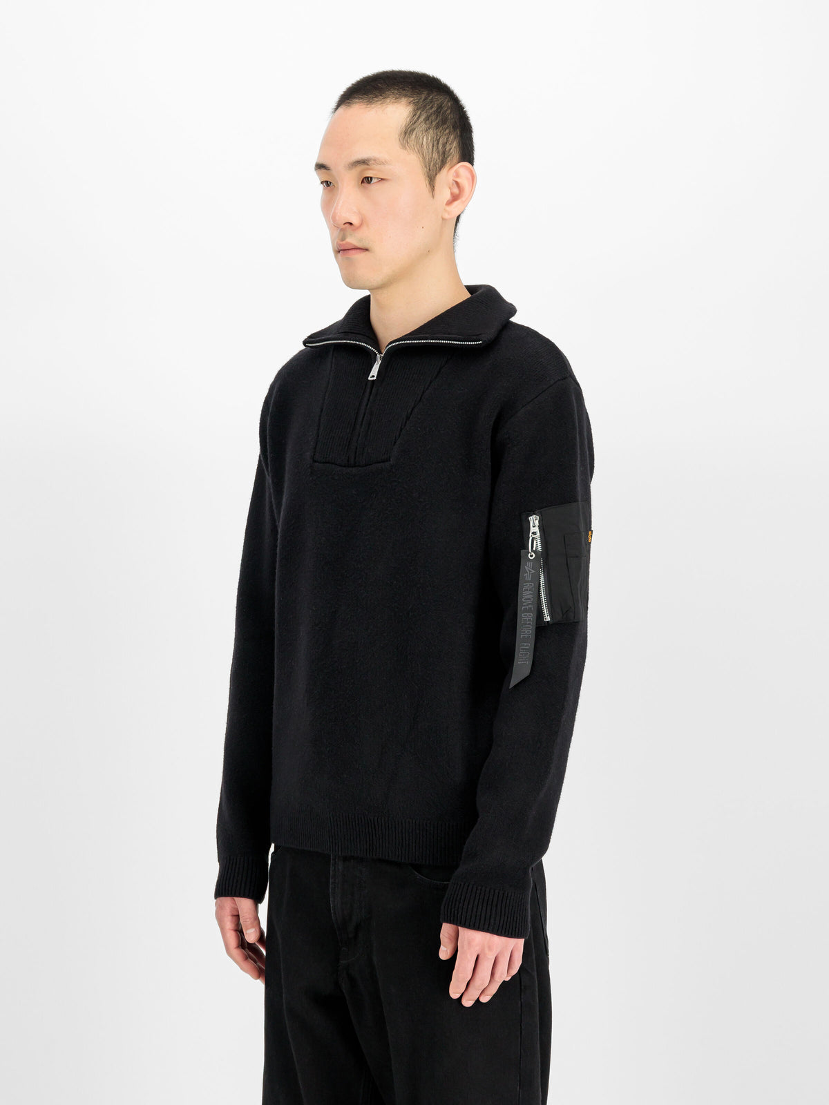 ALPHA INDUSTRIES - Knitted Troyer Black