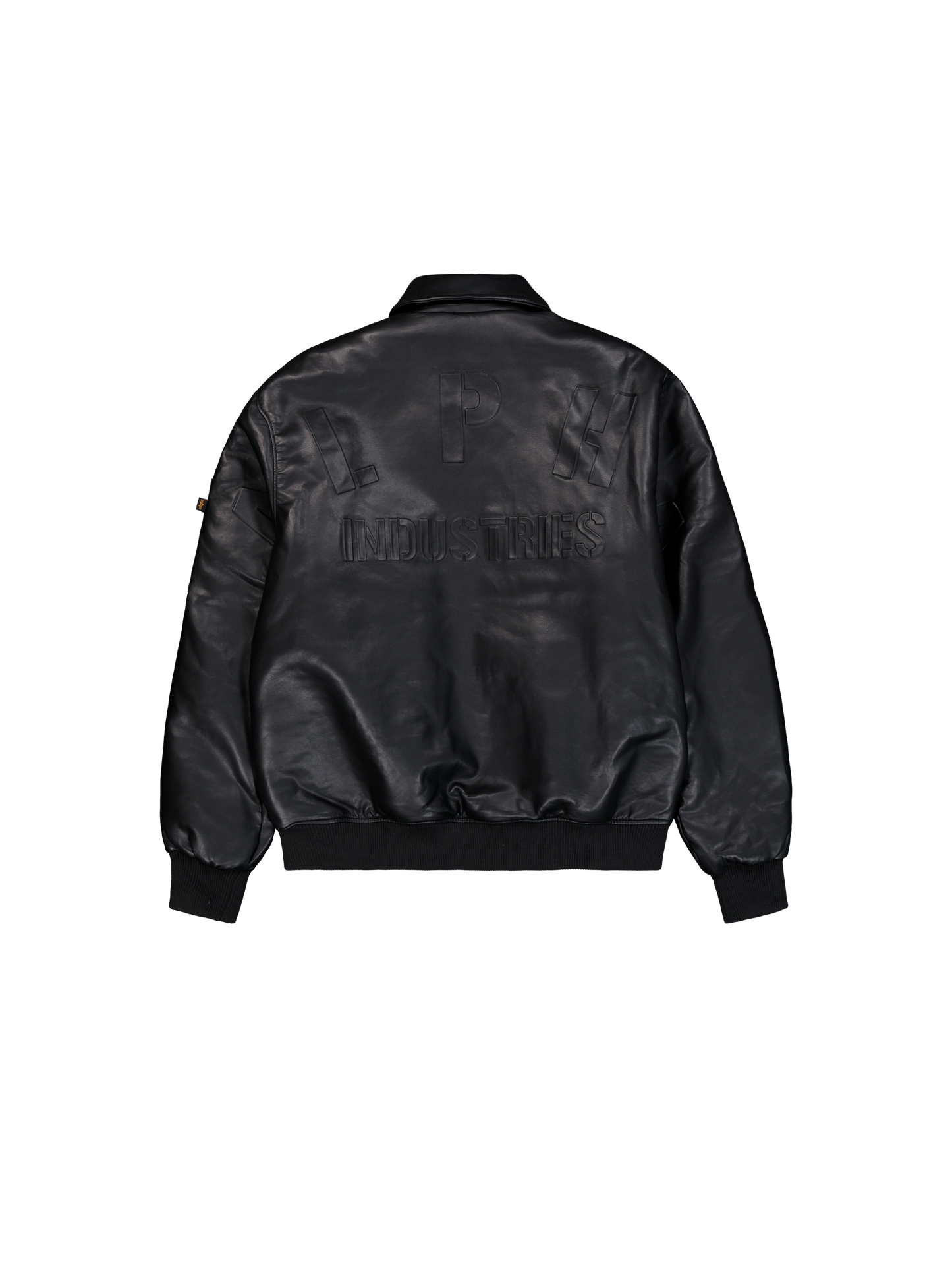 ALPHA INDUSTRIES - Pu College Bomber Jacket Black