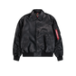 ALPHA INDUSTRIES - Pu College Bomber Jacket Black