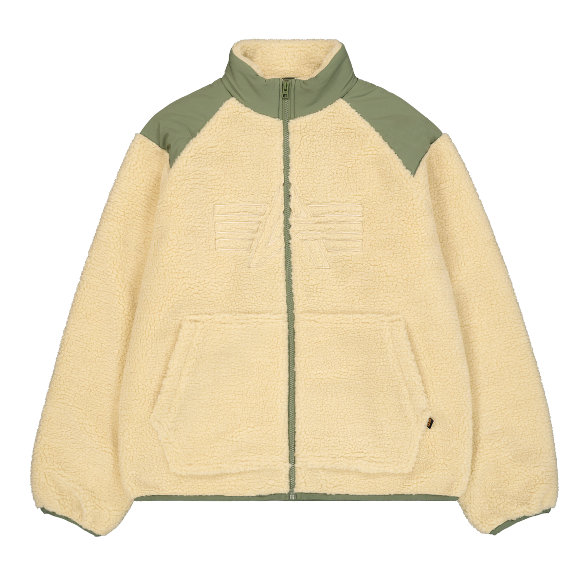 ALPHA INDUSTRIES - Sherpa Logo Jacket Off White