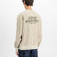 ALPHA INDUSTRIES - Studio Waffle Crewneck Organic Beige