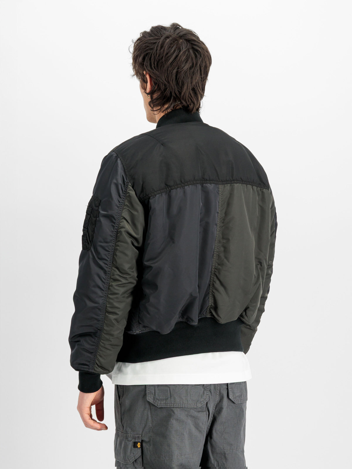 ALPHA INDUSTRIES - MA-1 Tricolor Bomber Jacket Black