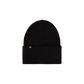 ALPHA INDUSTRIES - Rubber Logo Beanie Black