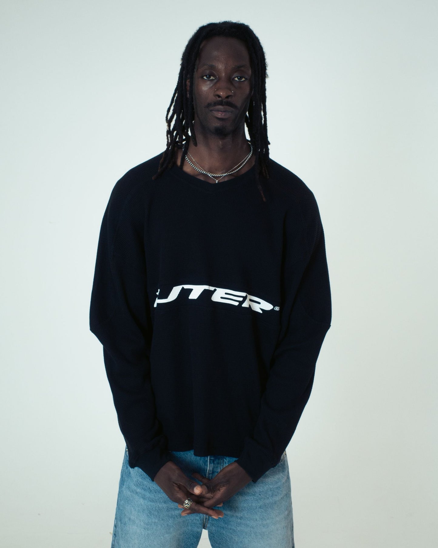 IUTER - Armor Waffle L/S T-Shirt Black