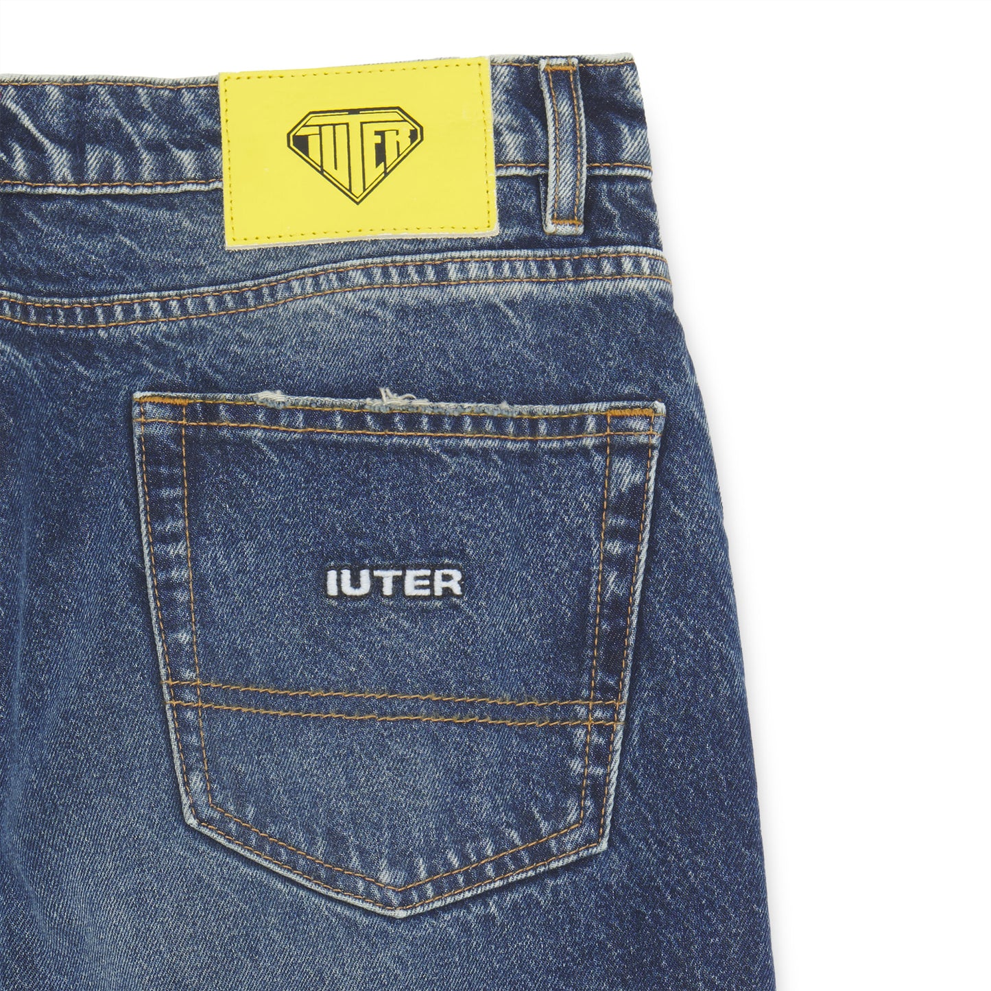 IUTER - Baggy Denim Pants Dark Blue