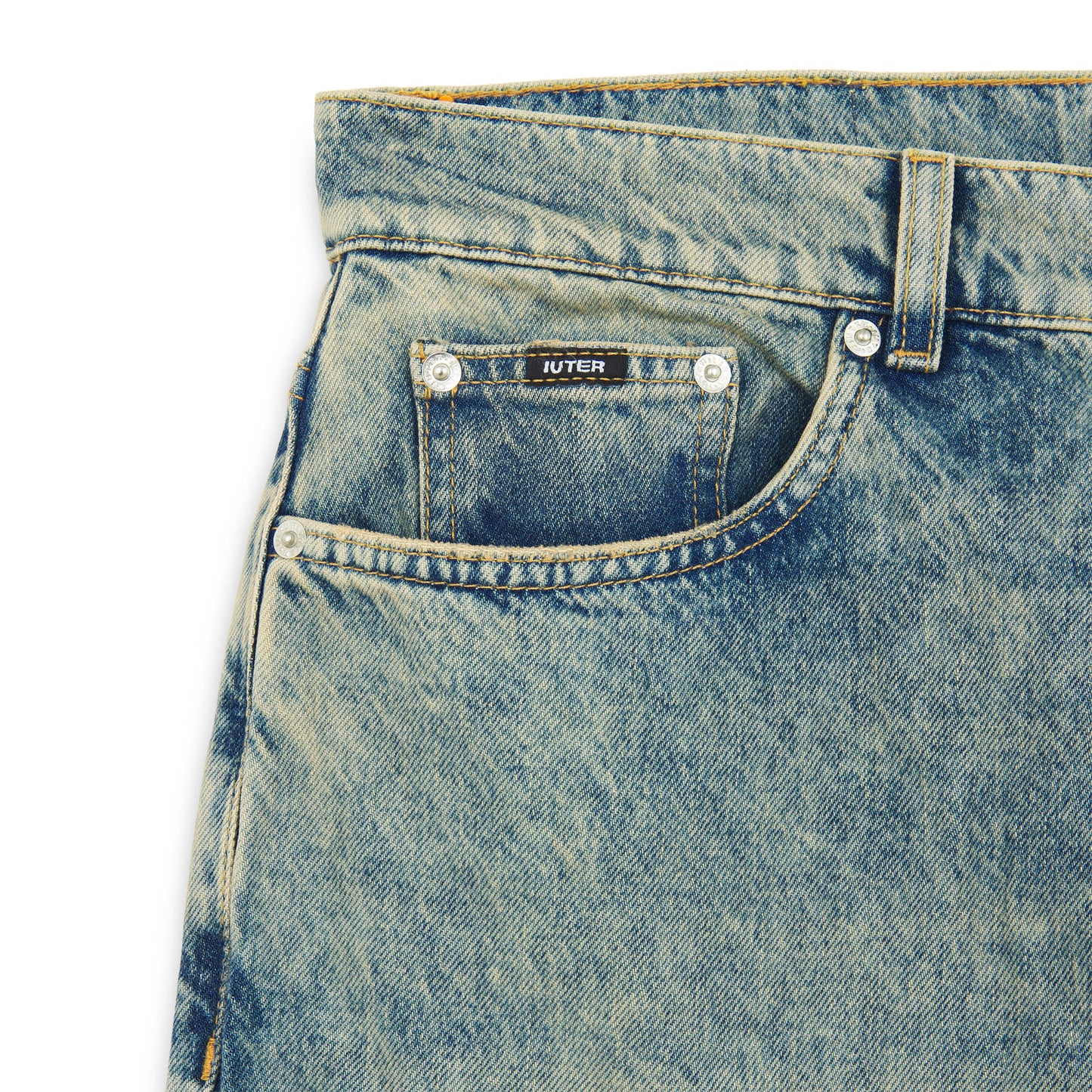 IUTER - Baggy Denim Shorts Blue Acid