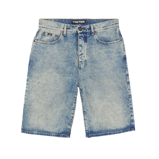 IUTER - Baggy Denim Shorts Blue Acid