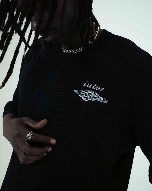 IUTER - Bijoux Waffle T-Shirt Black