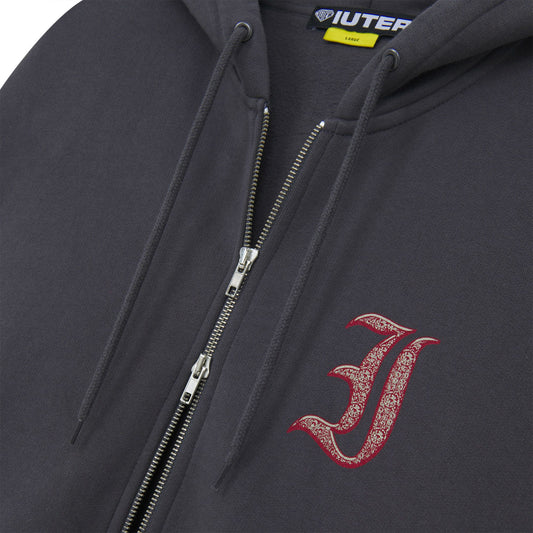 IUTER - Charm Zip hoodie Asphalt
