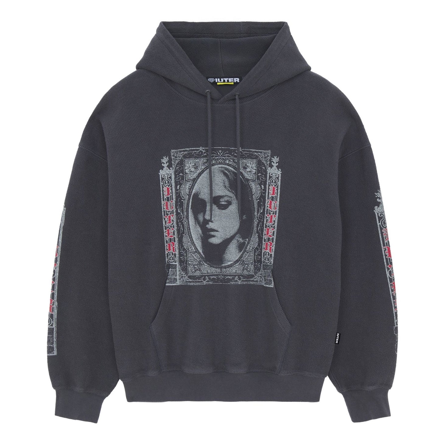 IUTER - Fallen Love Reverse Hoodie Asphalt