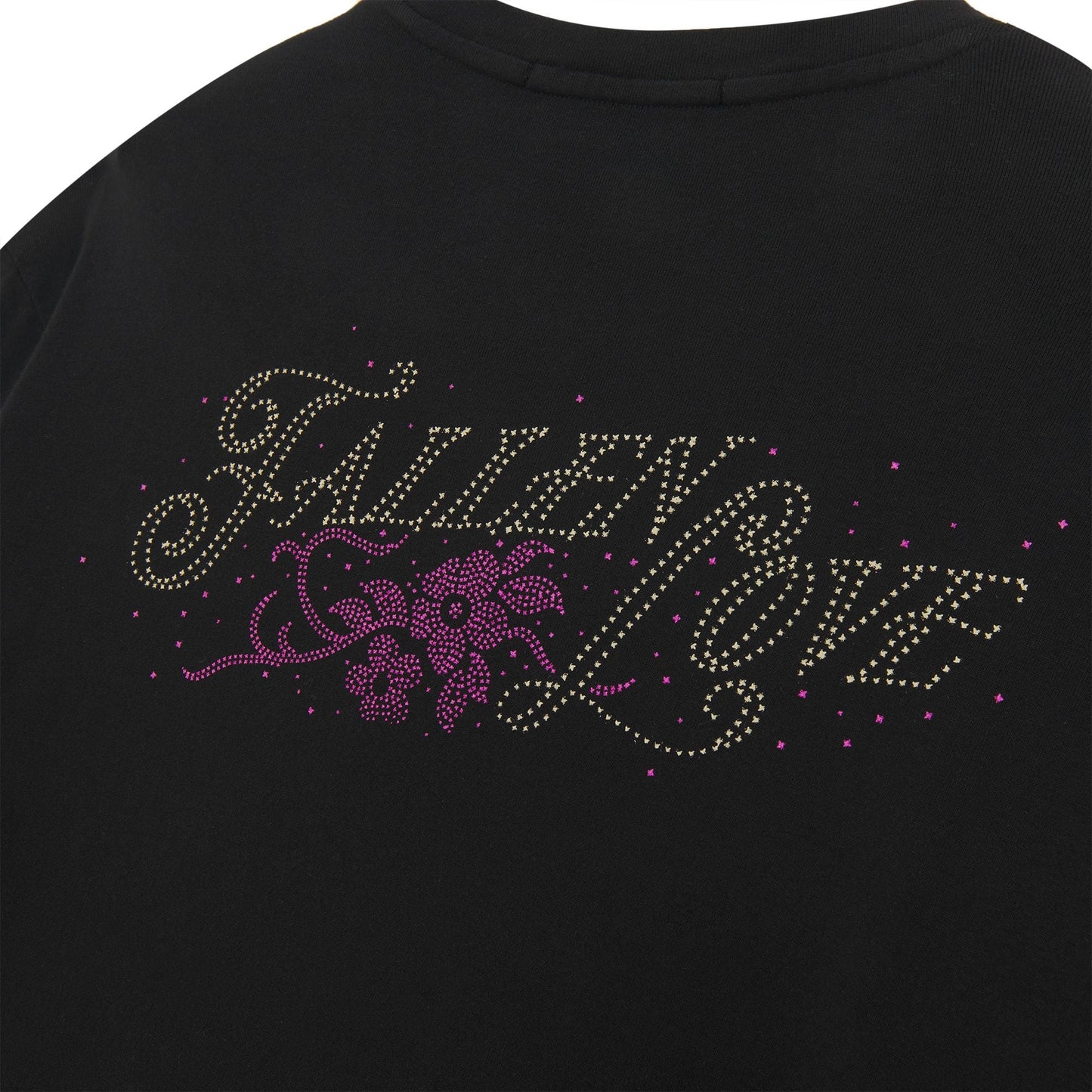 IUTER - Fallen Love Ribbed T-Shirt Black
