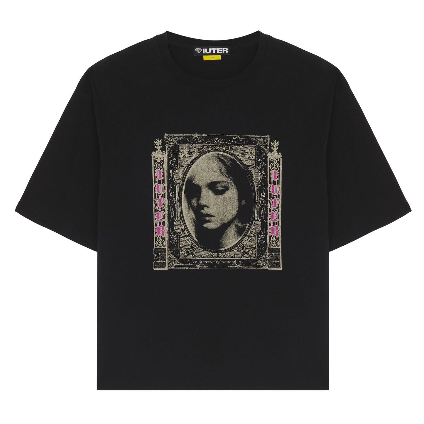 IUTER - Fallen Love Ribbed T-Shirt Black