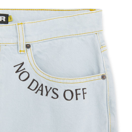 IUTER - Fringed Baggy Denim Shorts Stonewashed