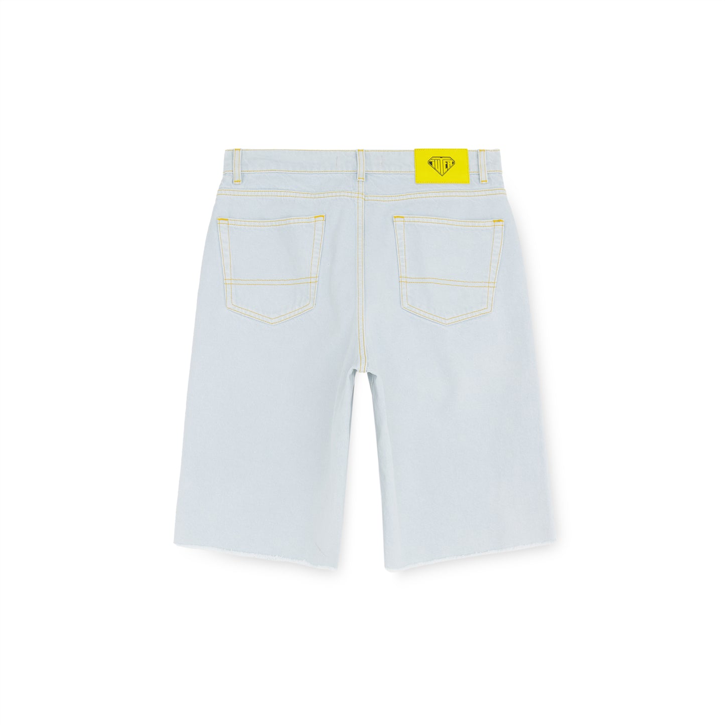 IUTER - Fringed Baggy Denim Shorts Stonewashed