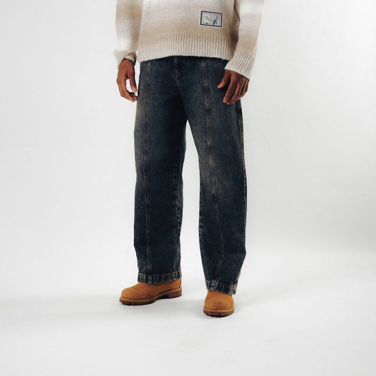 IUTER - Grid Zipped Denim Pants