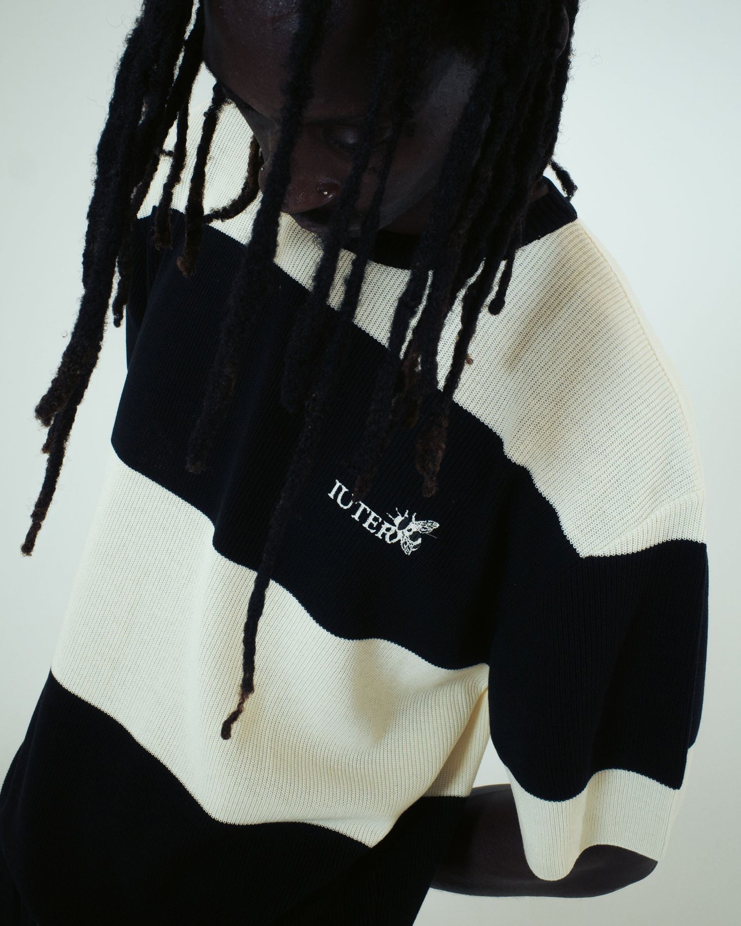 IUTER - Harmony Band Knit Over Tee Black