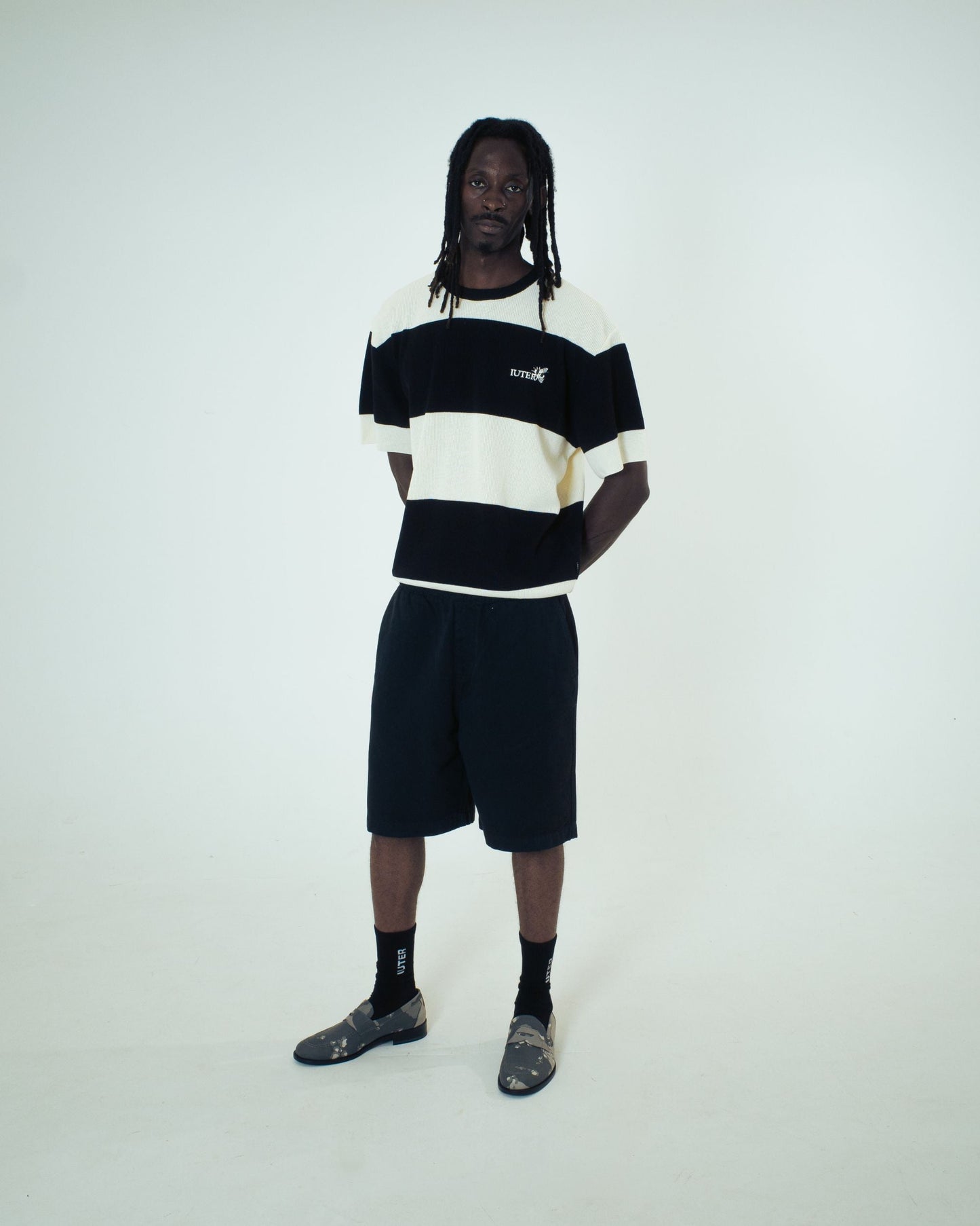 IUTER - Harmony Band Knit Over Tee Black