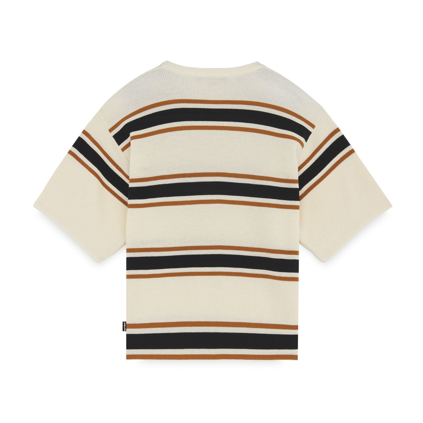 IUTER - Harmony Stripped Knit Over Tee Ivory
