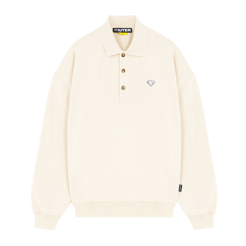 IUTER - Heart Logo Polo Sweater Cream