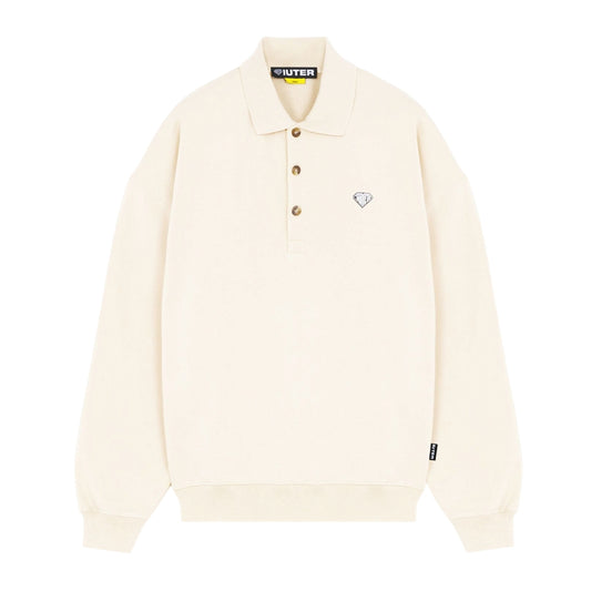 IUTER - Heart Logo Polo Sweater Cream