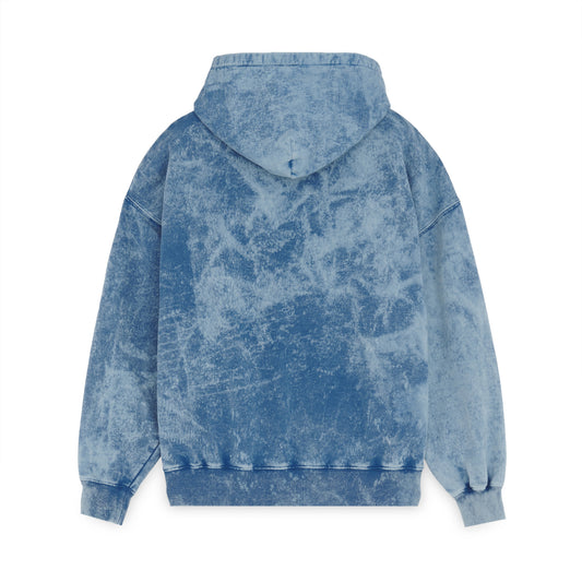 IUTER - Label Marble Hoodie Light Blue