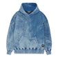 IUTER - Label Marble Hoodie Light Blue