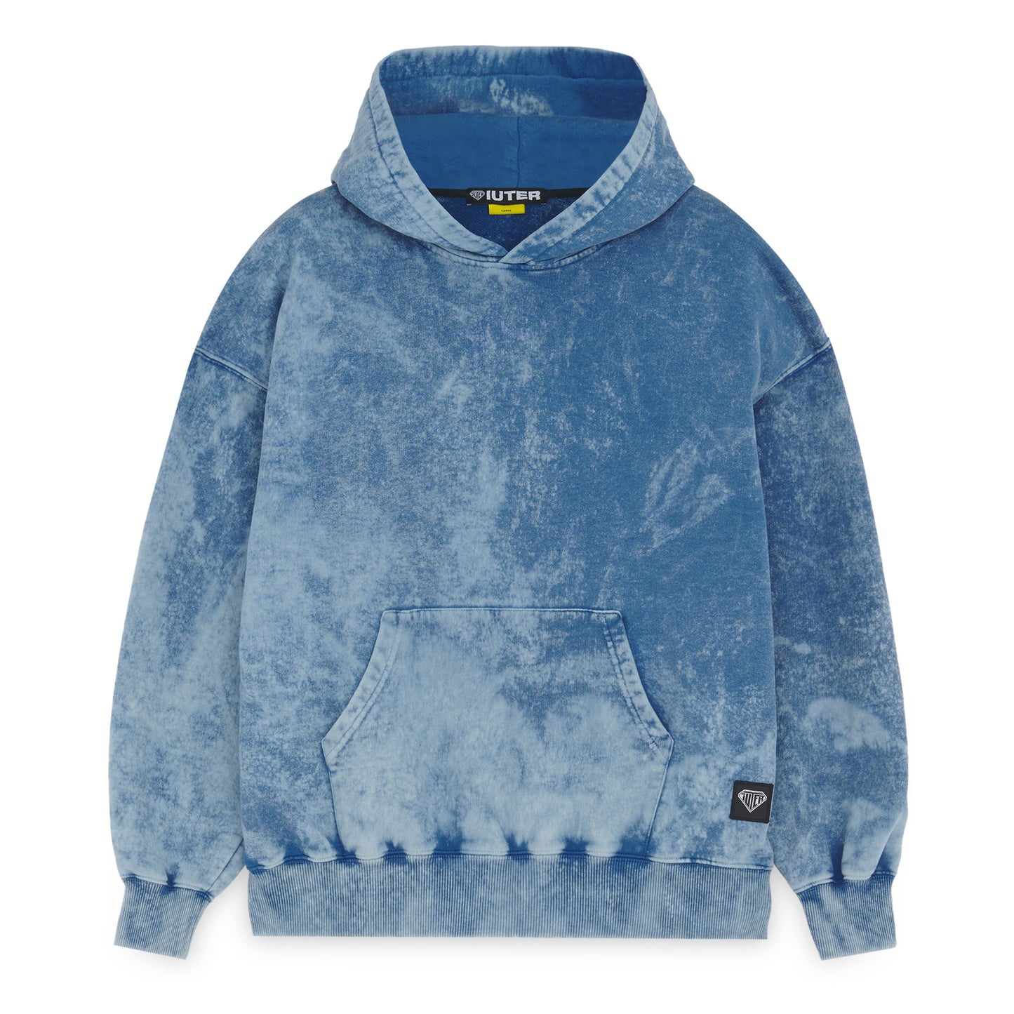 IUTER - Label Marble Hoodie Light Blue