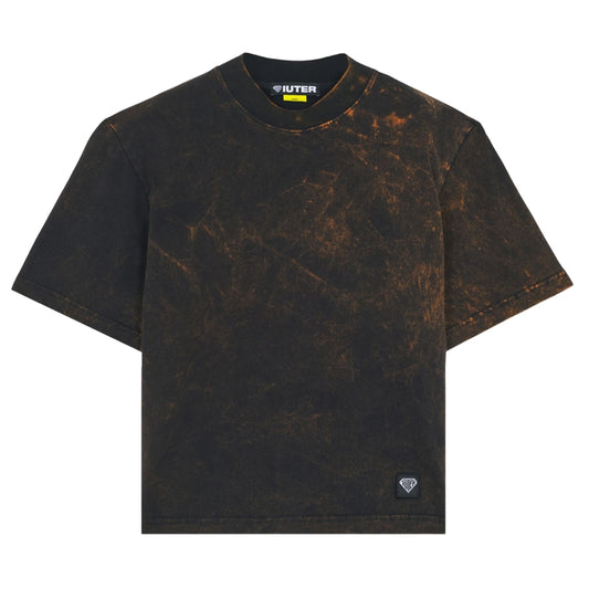 IUTER - Label Marble T-Shirt Black