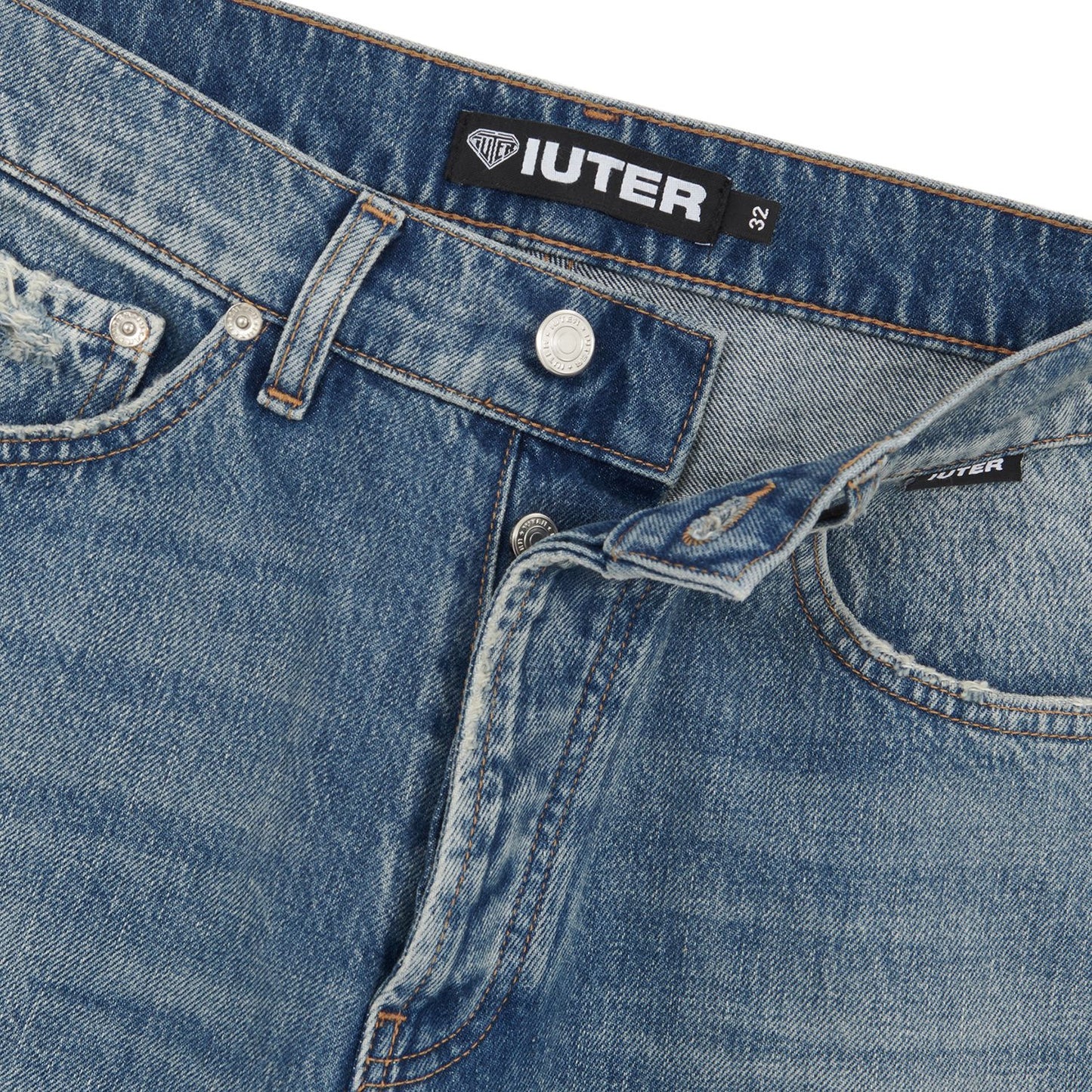 IUTER - Loose Denim Pants Medium Blue