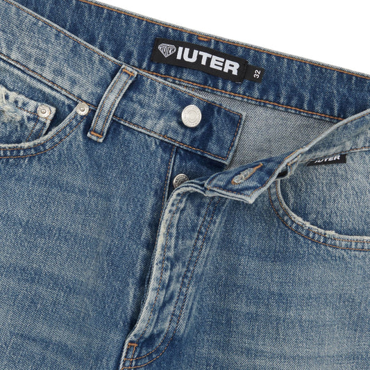 IUTER - Loose Denim Pants Medium Blue