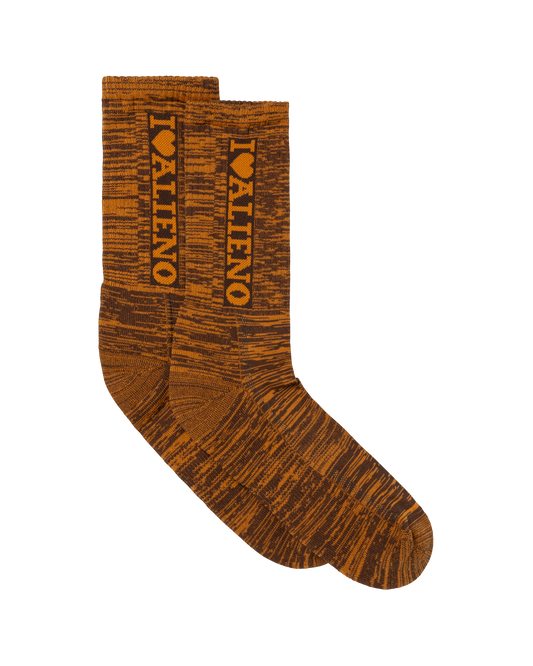 NO PROBLEMO - I Heart Glitch Sock Orange