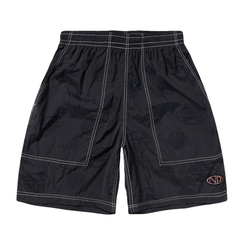 NO PROBLEMO - Space Travel Nylon Shorts Black