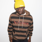 NO PROBLEMO - Striped Hoodie Brown