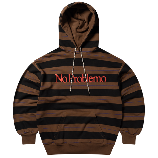 NO PROBLEMO - Striped Hoodie Brown