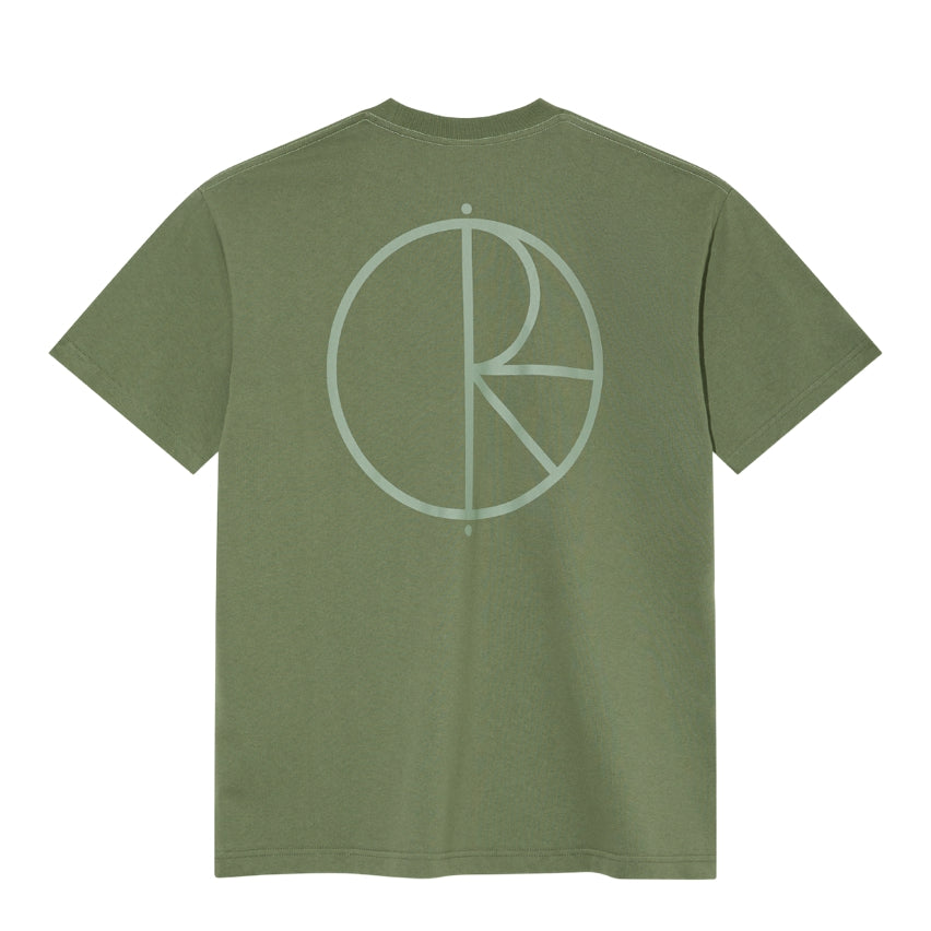 POLAR SKATE - Contrast Tee Stroke Logo Moss Green