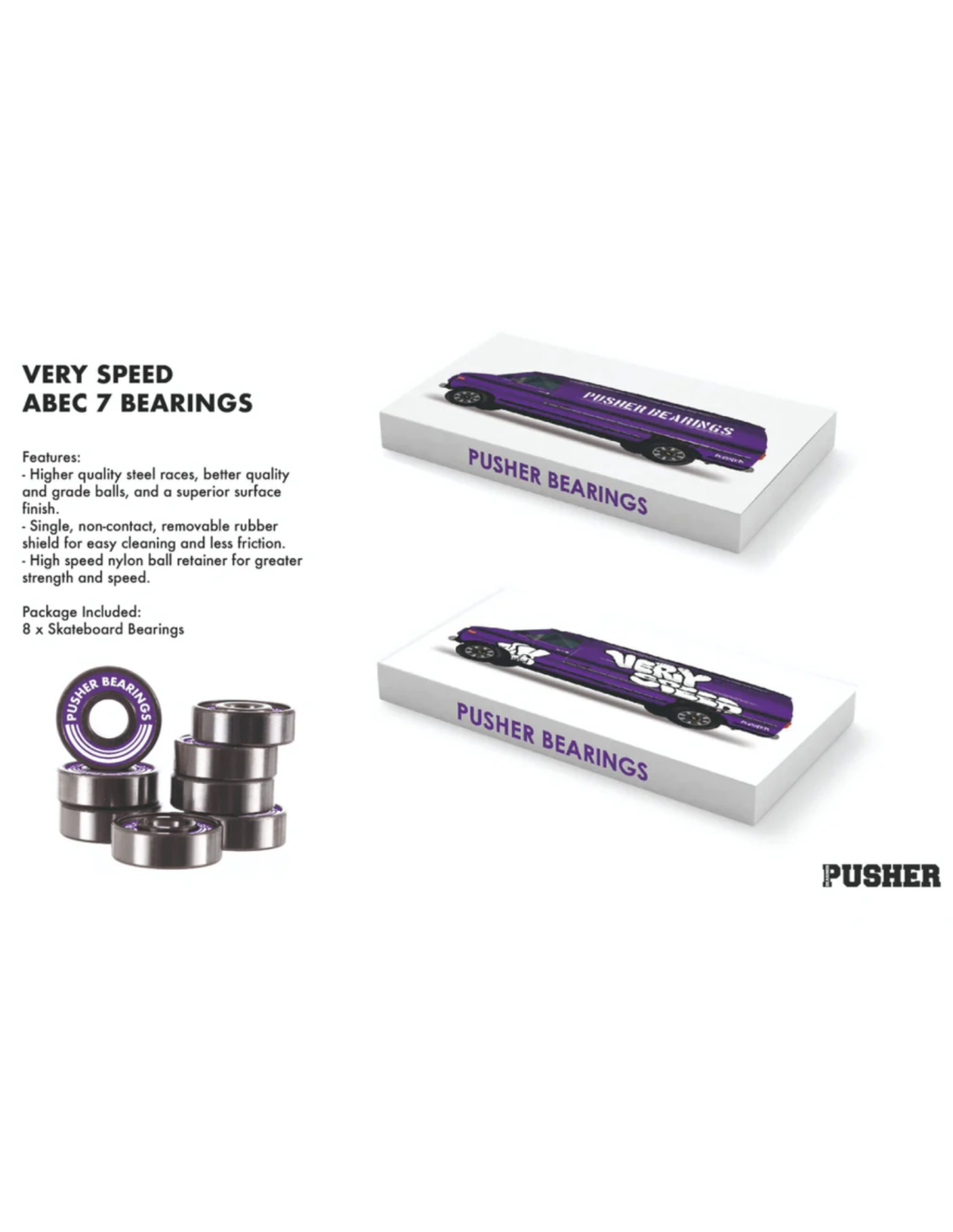 PUSHER - Pusher Bearings Abec 7