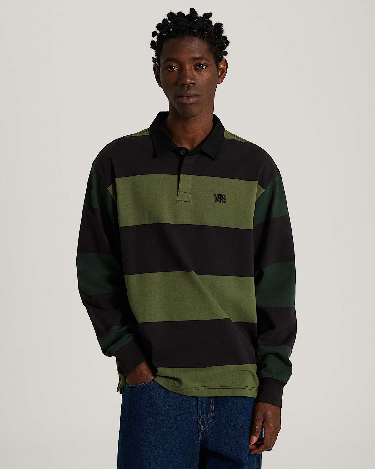 VANS - 2-Tone Stripe Polo Ward Rugby LS
