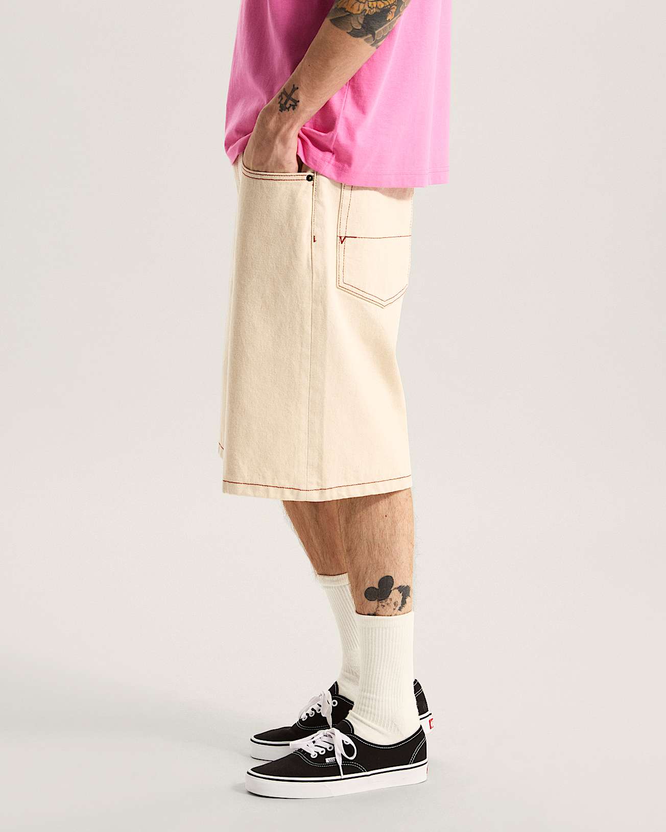 VANS - Check-5 Baggy Denim Short Natural Seed