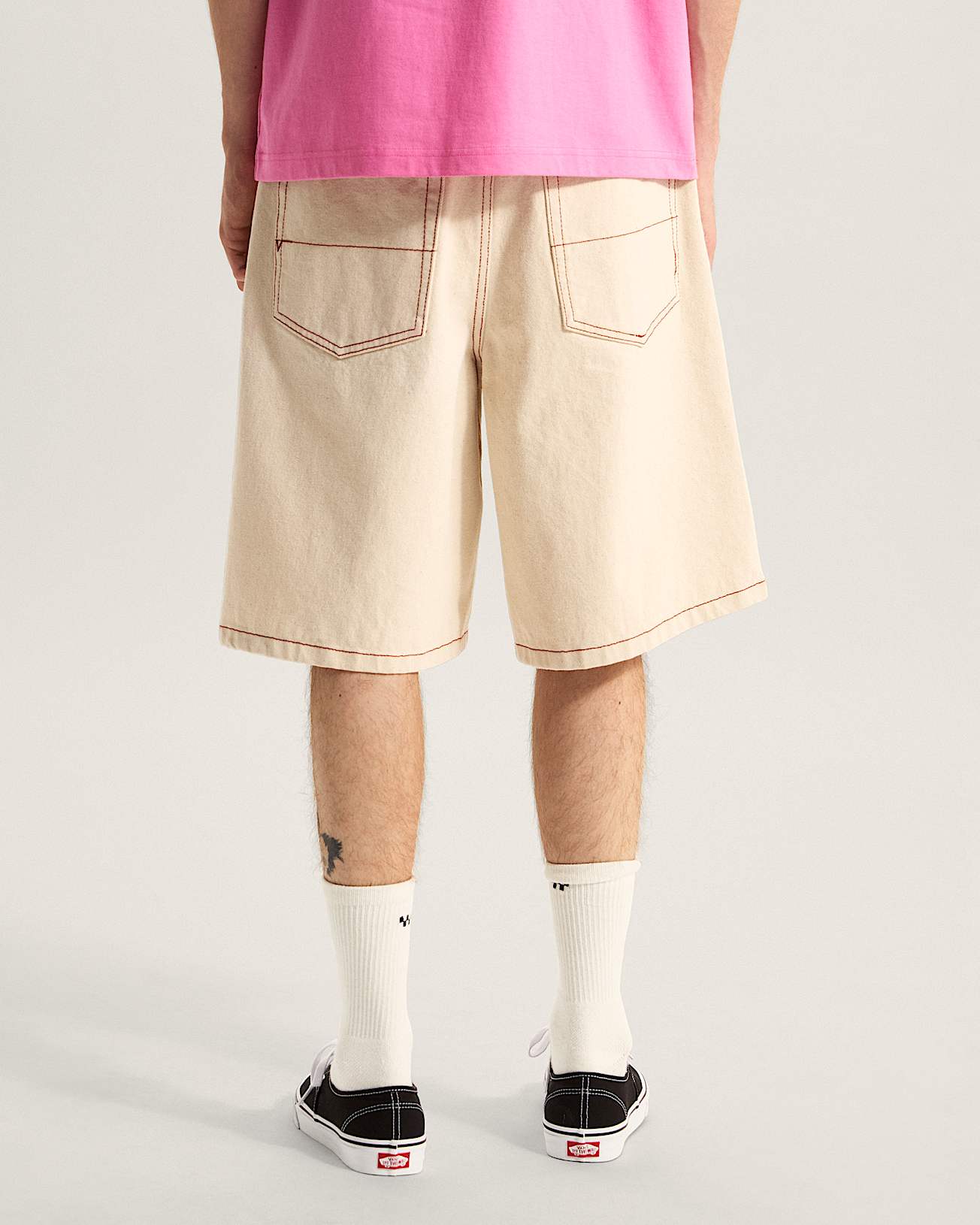 VANS - Check-5 Baggy Denim Short Natural Seed