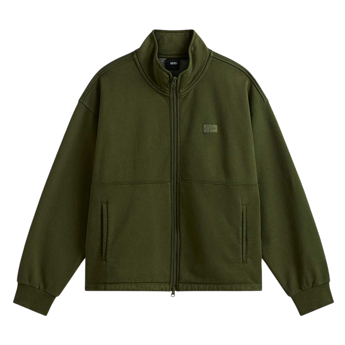VANS - Full Zip Mock Neck Fleece Green